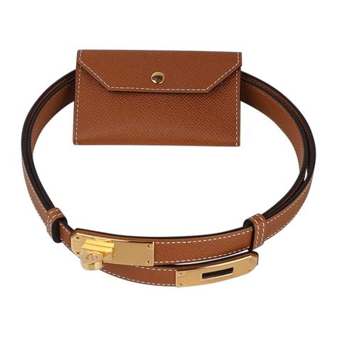 HERMES Epsom Kelly Pocket Belt Gold 